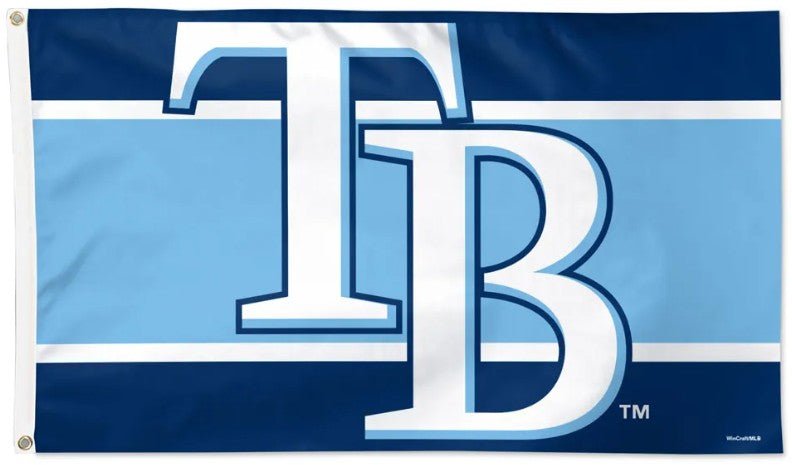 Tampa Bay Rays 3x5 striped MLB flag with team logo