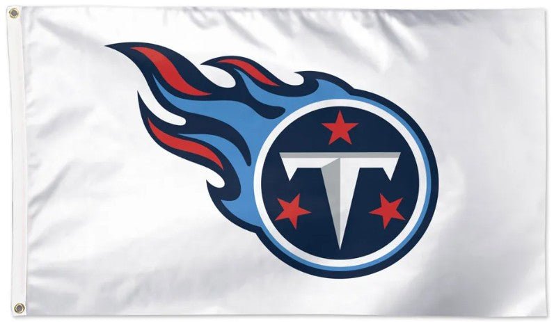 Tennessee Titans 3x5 white flag with team logo