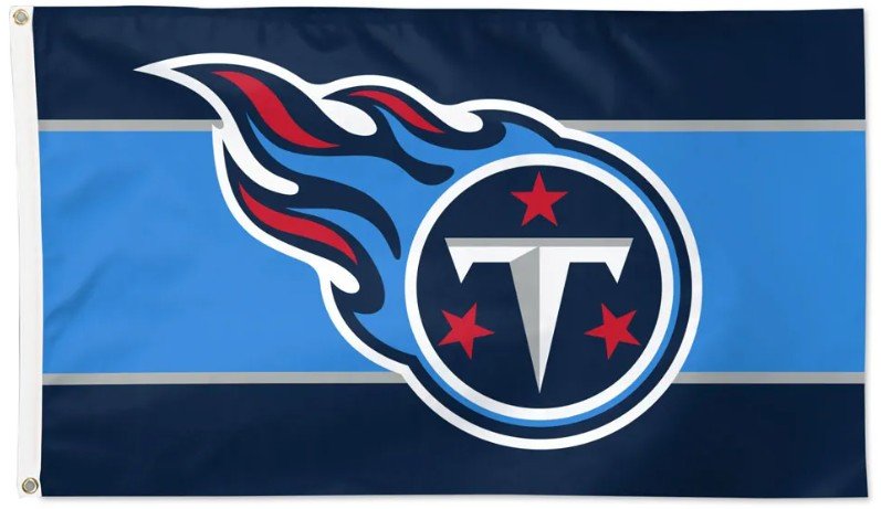 Tennessee Titans 3x5 striped NFL flag with team logo