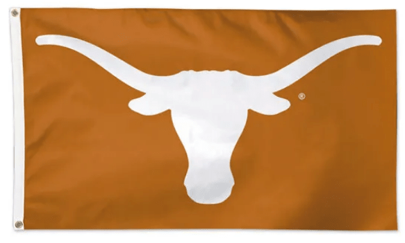 Texas Longhorns 3x5 sewn appliqué NCAA flag made in USA