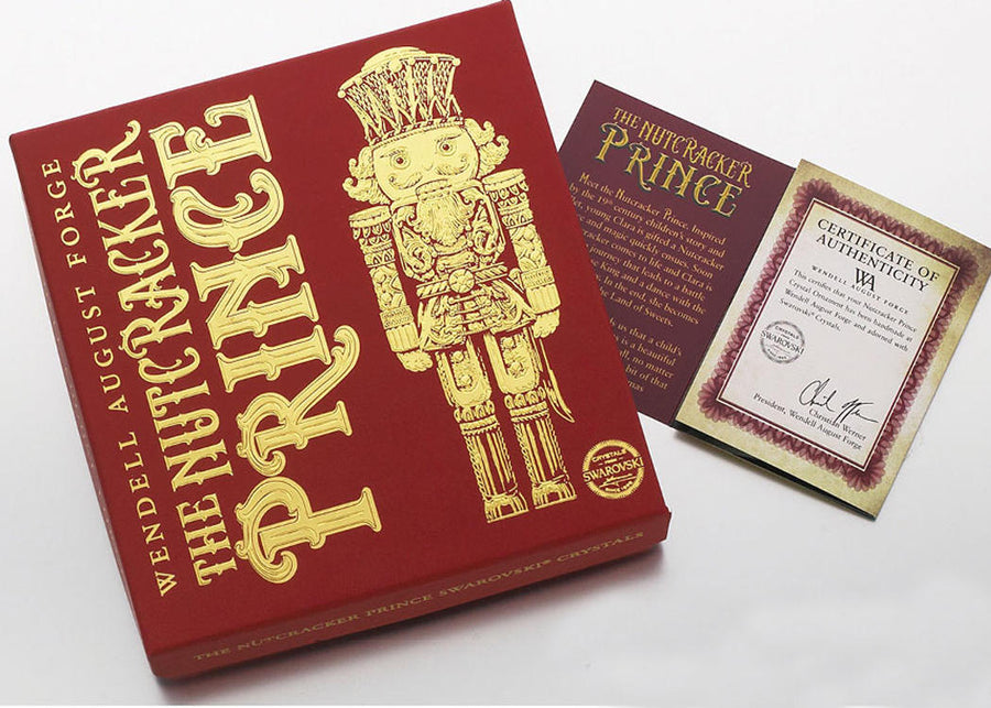 Gift packaging display for Nutcracker Prince Christmas Ornament - Bronze
