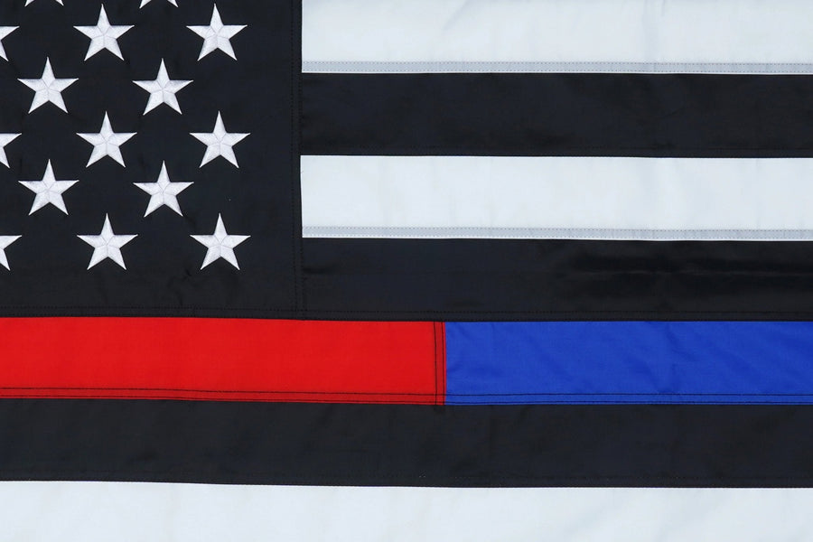 Thin Red and Blue Line American Flag - 100% Made in USA