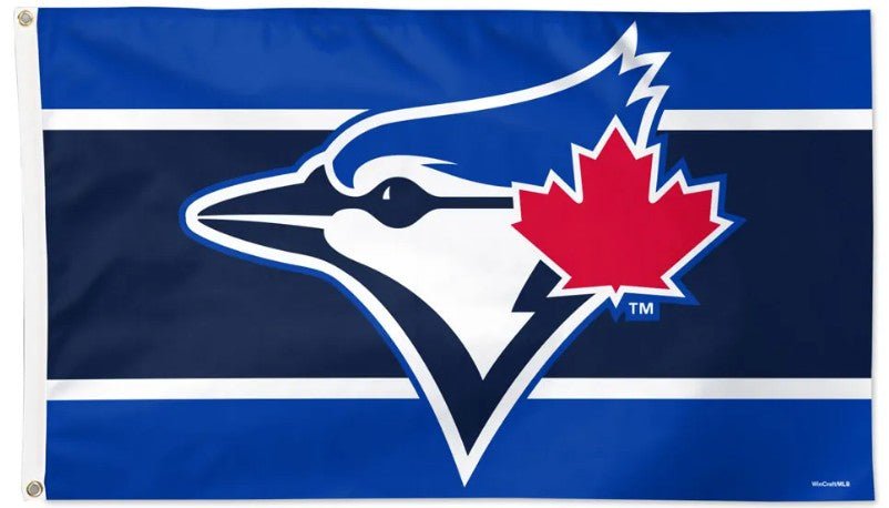 Toronto Blue Jays 3x5 striped MLB flag with team logo