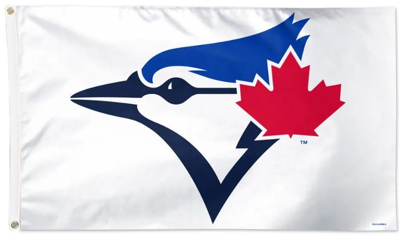 Toronto Blue Jays 3x5 white flag with team logo
