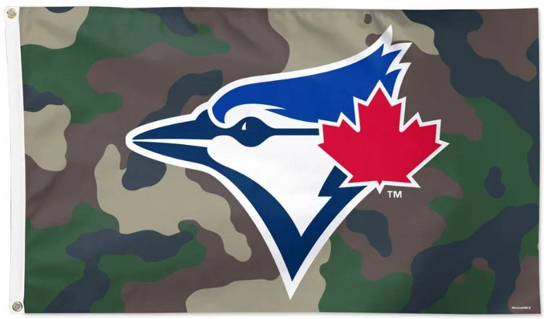 Toronto Blue Jays 3x5 camouflage MLB flag with team logo
