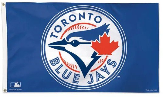 Toronto Blue Jays 3x5 MLB flag with deluxe blue background