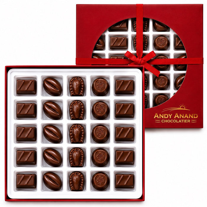 Sugar-Free Vegan Belgian Dark Chocolate Truffles Gift Box, 25 pc — product image