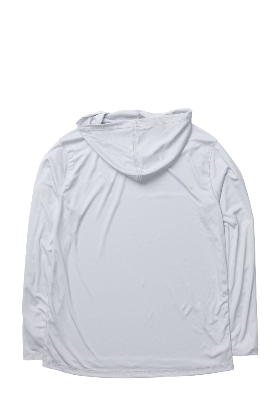 Boathouse Logo UPF 50+ Sun Hoodie: grey sun hoodie, back view.