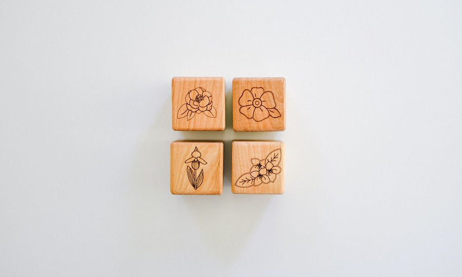 USA State Learning Blocks: 50 Engraved Maple Blocks