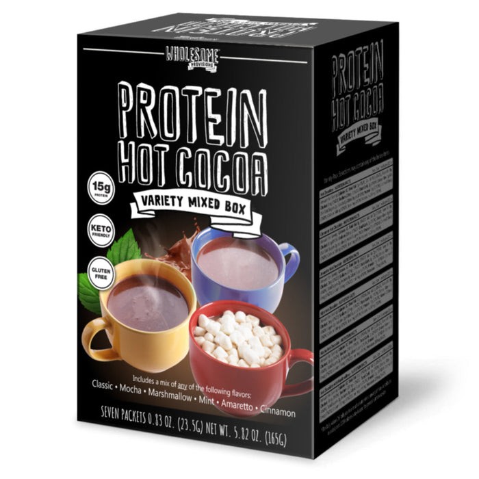 Protein Hot Chocolate Variety Box: variety hot cocoa box.
