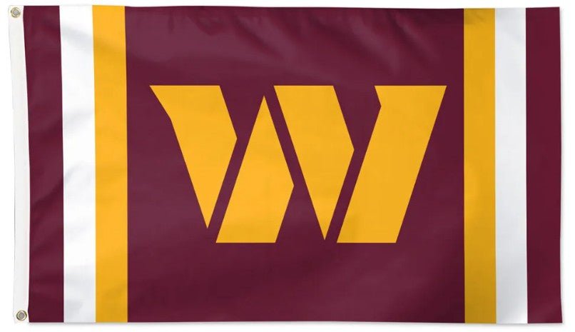 Washington Commanders 3x5 striped NFL flag with team logo