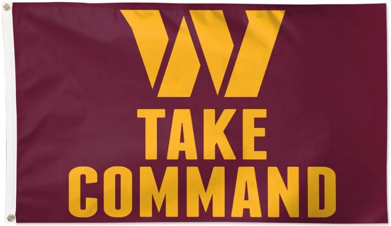 Washington Commanders 3x5 slogan flag made in USA