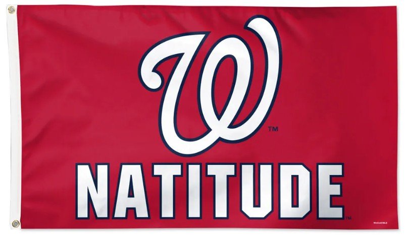 Washington Nationals 3x5 slogan flag made in USA