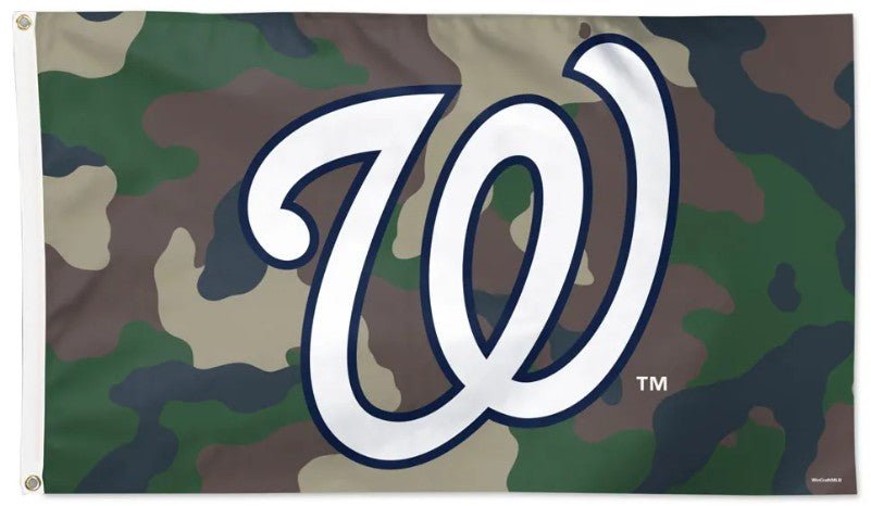 Washington Nationals 3x5 camouflage MLB flag with team logo
