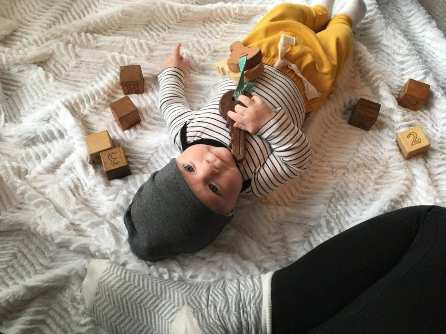 Wooden Toy Keys: Maple, Cherry & Walnut, Set of 3