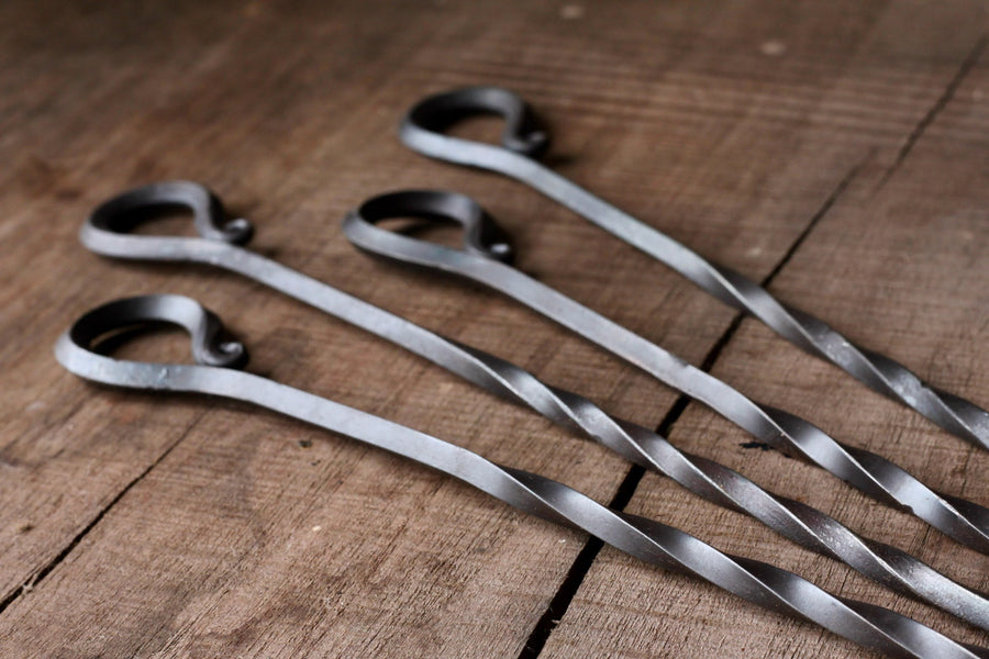 14-inch Steel Skewers, Set of 4